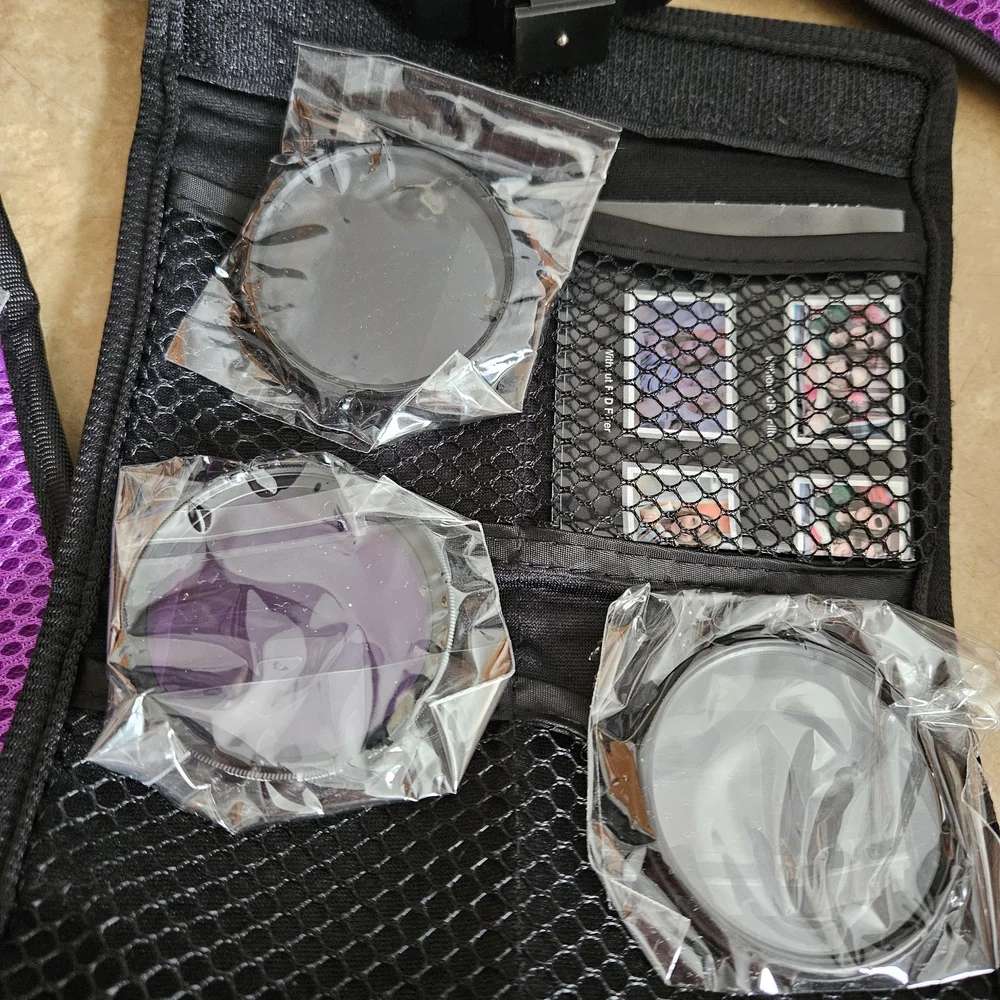 Vivitar Camera Lens Accessory Set with Purple Cases
